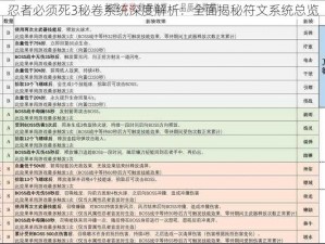 忍者必须死3秘卷系统深度解析：全面揭秘符文系统总览