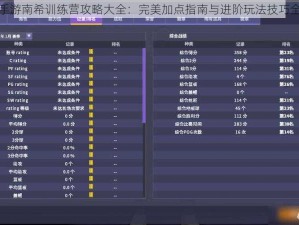 街篮手游南希训练营攻略大全：完美加点指南与进阶玩法技巧全解析
