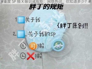 #重度 SP 抽 X 眼训诫规矩：网络热词，你知道多少？#