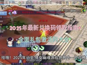 倩女幽魂手游二测激活码详细使用指南：步骤解析与操作技巧分享