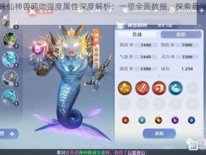 梦幻新诛仙神兽鸱吻强度属性深度解析：一览全面数据，探索最强战斗伙伴