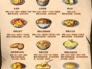 明日之后土豆烹饪大百科：最新食谱集锦全面公开