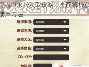 火影忍者CDKey获取攻略：全面解析获取途径与使用方法