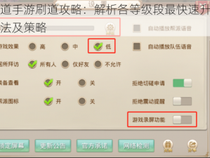 问道手游刷道攻略：解析各等级段最快速升级方法及策略