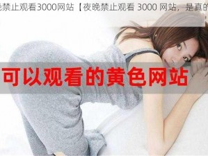 夜晚禁止观看3000网站【夜晚禁止观看 3000 网站，是真的吗？】