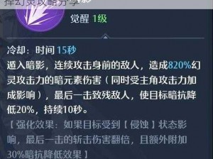 关于诺亚之心影舞幻灵最新强度榜：如何选择幻灵攻略分享