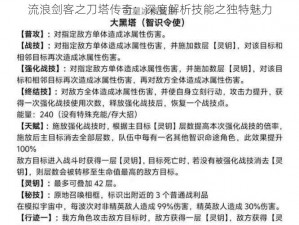 流浪剑客之刀塔传奇：深度解析技能之独特魅力