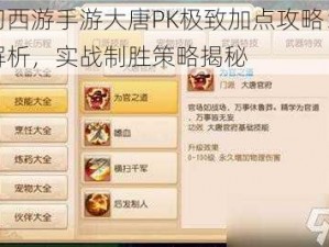 梦幻西游手游大唐PK极致加点攻略：专业解析，实战制胜策略揭秘