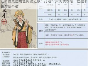 江南百景图角色阅读之旅：打造个人阅读攻略，挖掘书籍深层价值