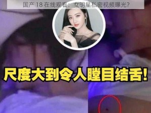 国产 18 在线观看：女明星私密视频曝光？