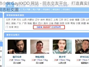 帅小伙 GayXXOO 网站 - 同志交友平台，打造真实的同志社交圈