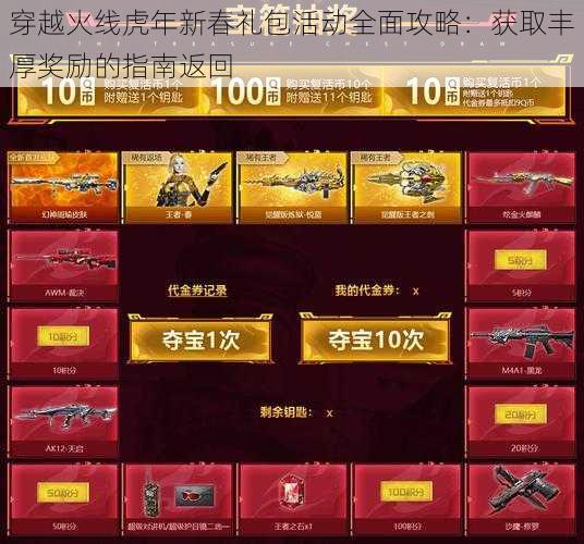 穿越火线虎年新春礼包活动全面攻略:获取丰厚奖励的指南返回