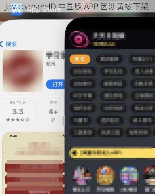 JavaparserHD 中国版 APP 因涉黄被下架