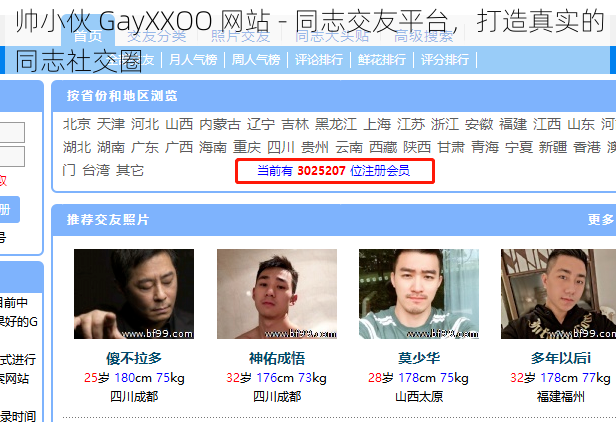 帅小伙 GayXXOO 网站 - 同志交友平台，打造真实的同志社交圈