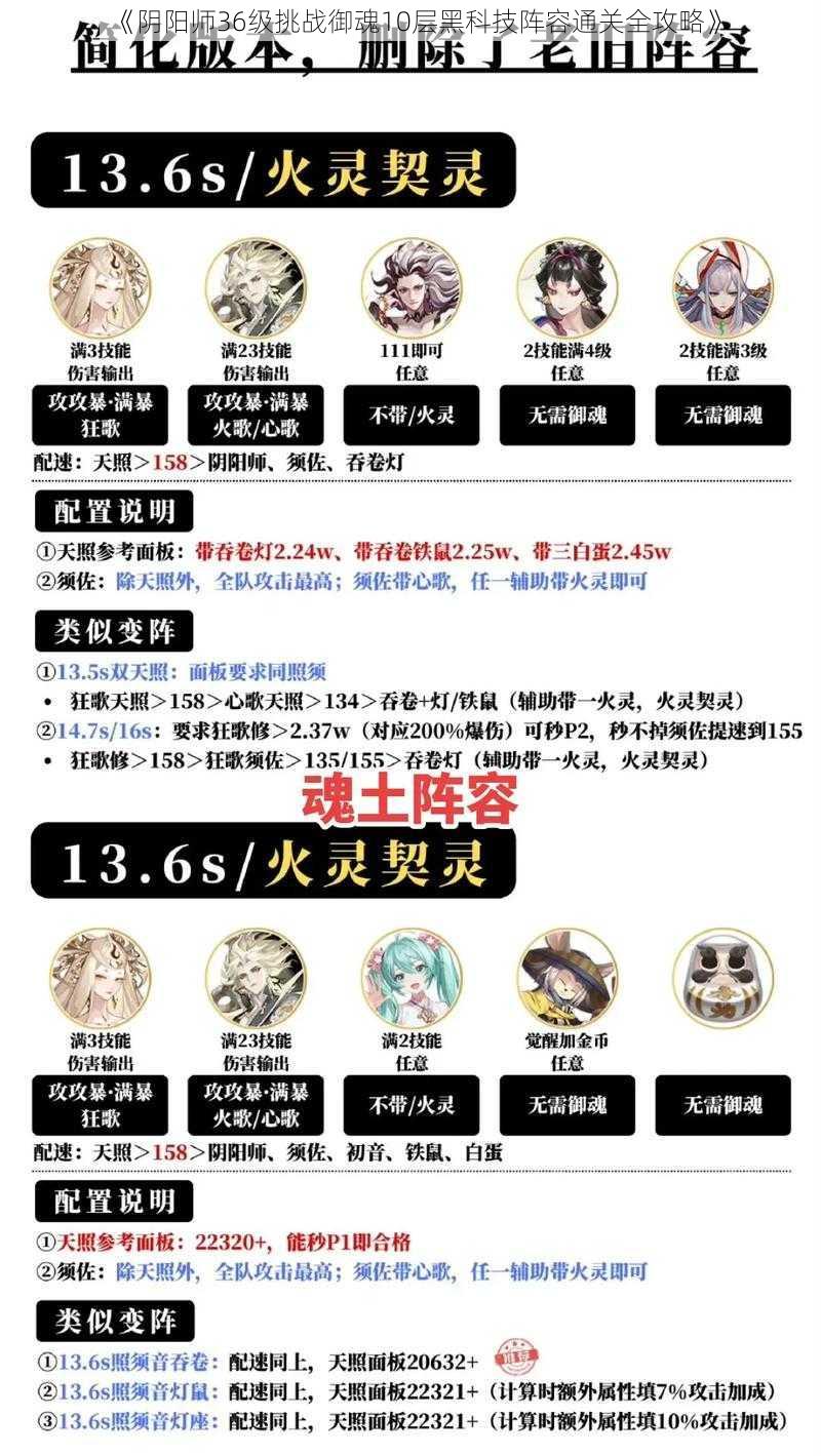 《阴阳师36级挑战御魂10层黑科技阵容通关全攻略》