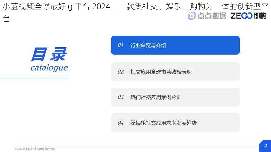 小蓝视频全球最好 g 平台 2024，一款集社交、娱乐、购物为一体的创新型平台