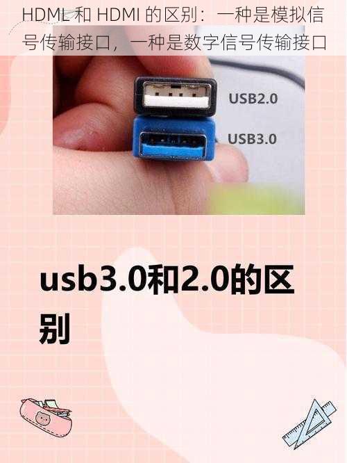 HDML 和 HDMI 的区别：一种是模拟信号传输接口，一种是数字信号传输接口