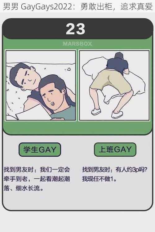 男男 GayGays2022：勇敢出柜，追求真爱