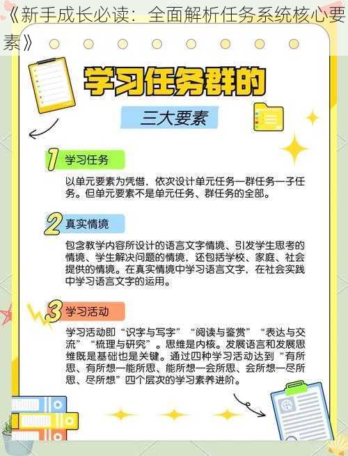 《新手成长必读：全面解析任务系统核心要素》