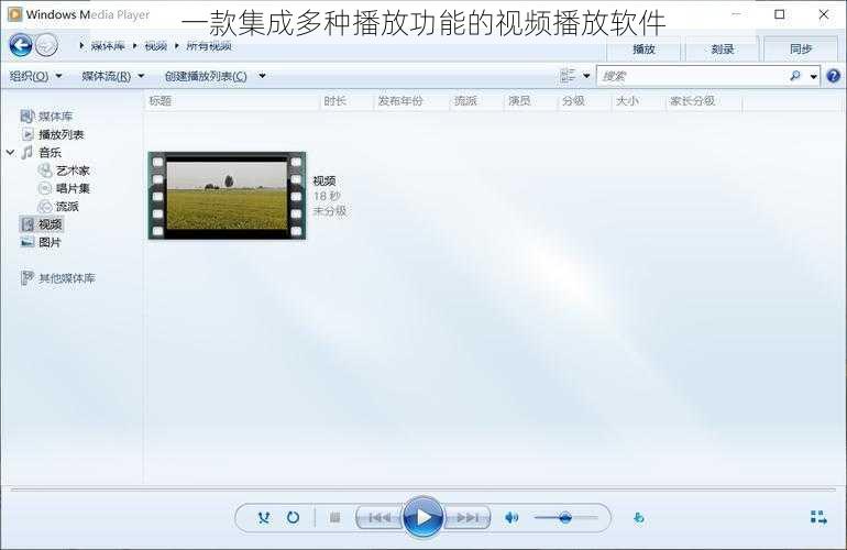 一款集成多种播放功能的视频播放软件