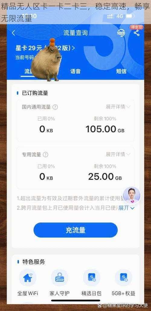 精品无人区卡一卡二卡三，稳定高速，畅享无限流量
