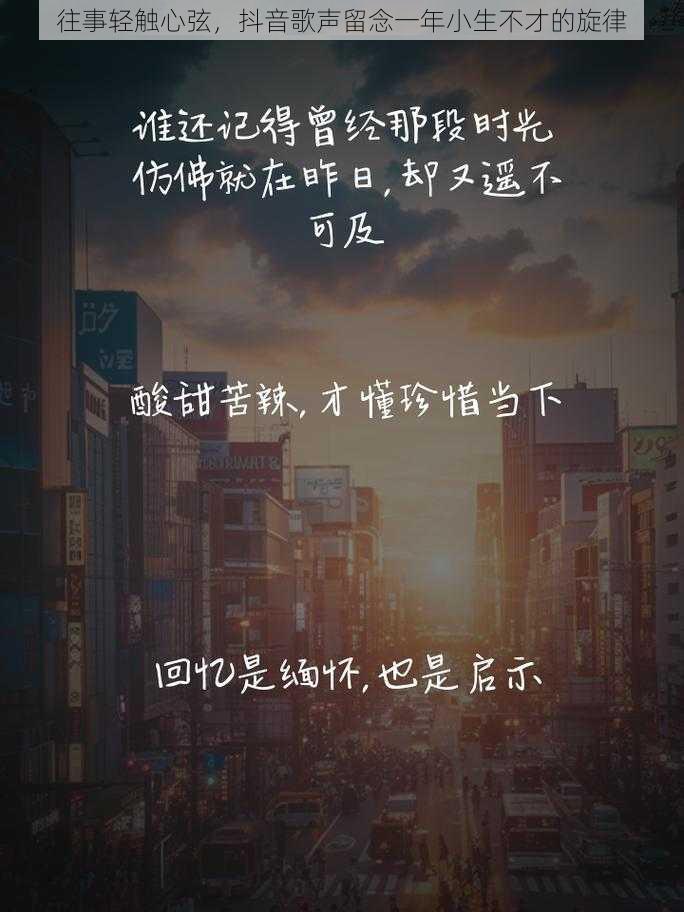 往事轻触心弦，抖音歌声留念一年小生不才的旋律