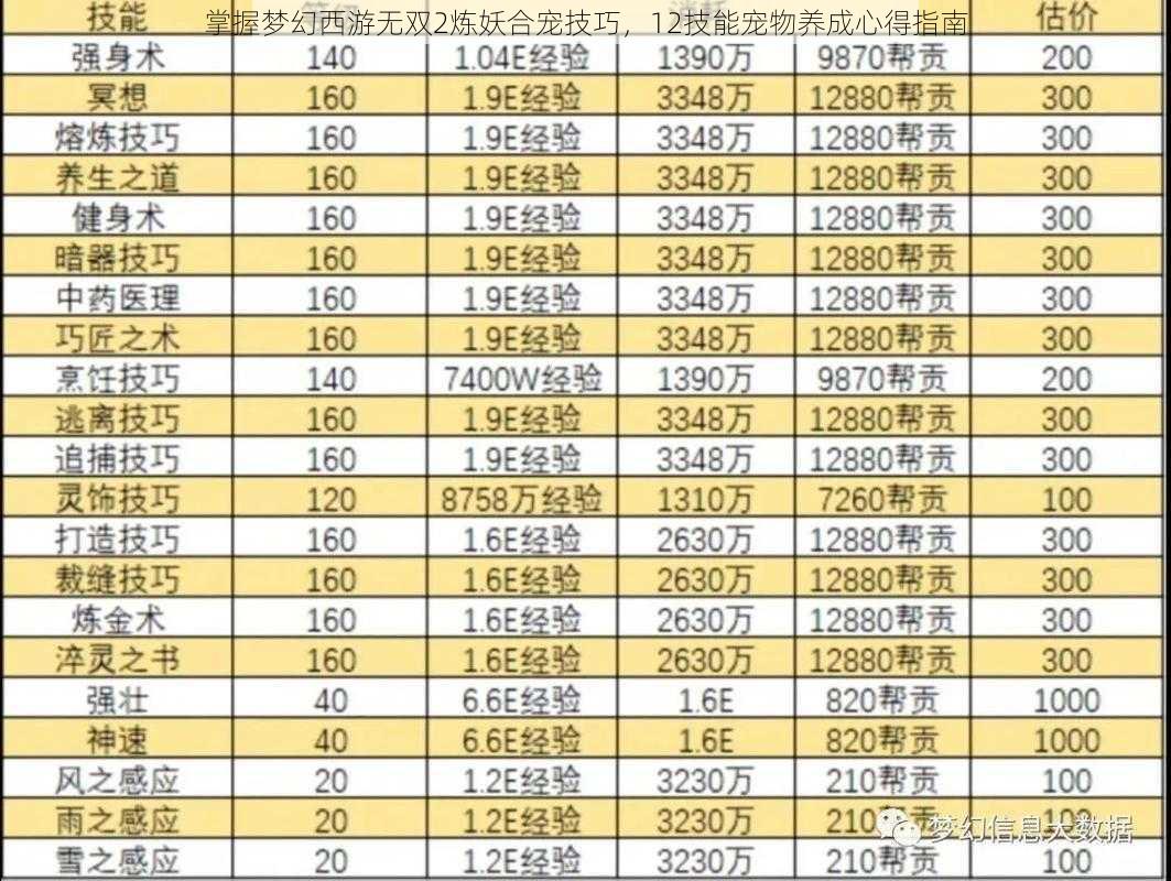 掌握梦幻西游无双2炼妖合宠技巧，12技能宠物养成心得指南