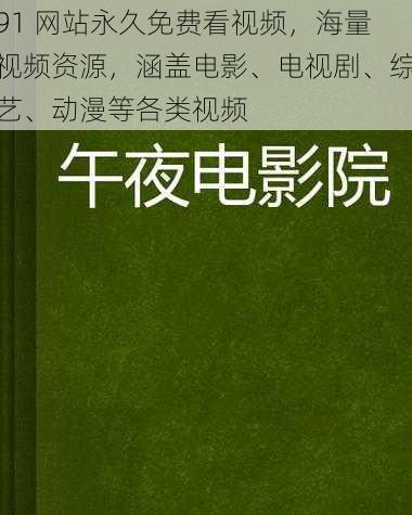 91 网站永久免费看视频，海量视频资源，涵盖电影、电视剧、综艺、动漫等各类视频