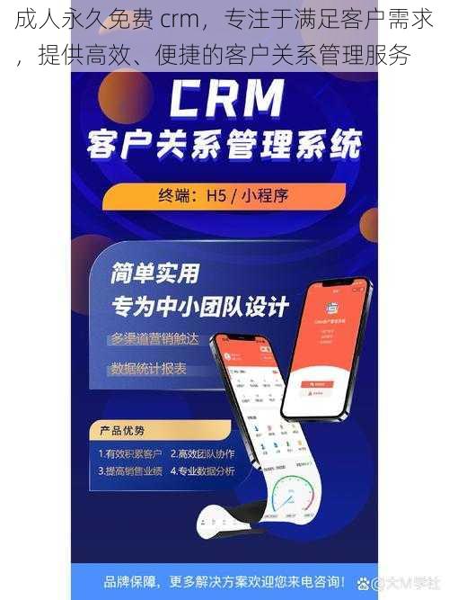 成人永久免费 crm，专注于满足客户需求，提供高效、便捷的客户关系管理服务