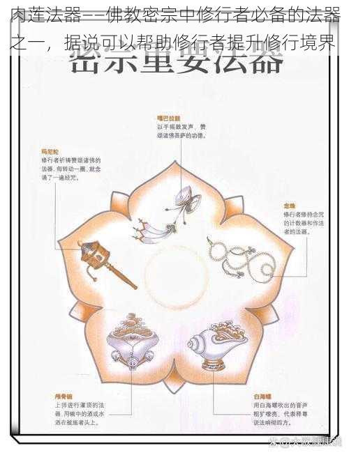 肉莲法器——佛教密宗中修行者必备的法器之一，据说可以帮助修行者提升修行境界