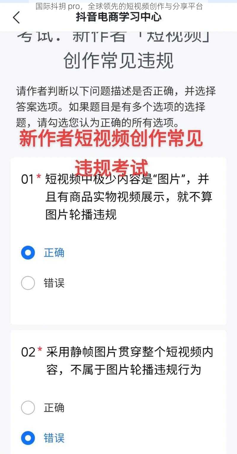 国际抖抈 pro，全球领先的短视频创作与分享平台