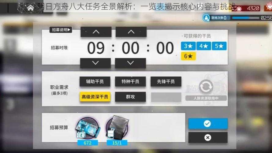 明日方舟八大任务全景解析：一览表揭示核心内容与挑战