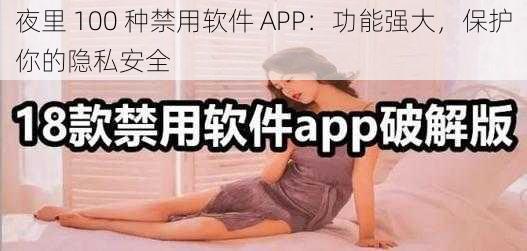 夜里 100 种禁用软件 APP：功能强大，保护你的隐私安全