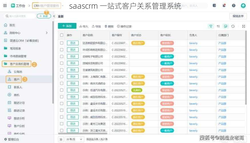 saascrm 一站式客户关系管理系统