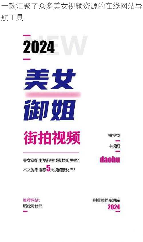 一款汇聚了众多美女视频资源的在线网站导航工具