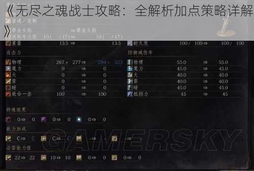 《无尽之魂战士攻略：全解析加点策略详解》