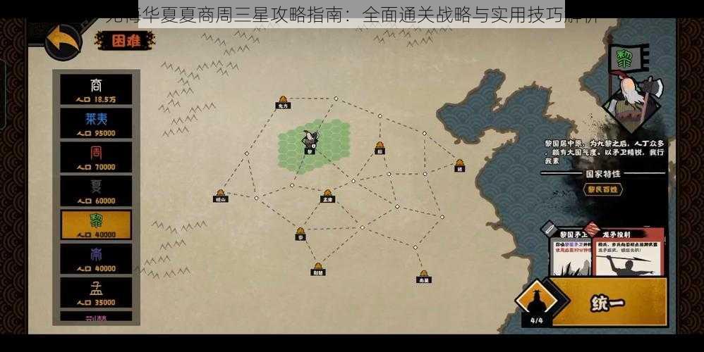 无悔华夏夏商周三星攻略指南：全面通关战略与实用技巧解析