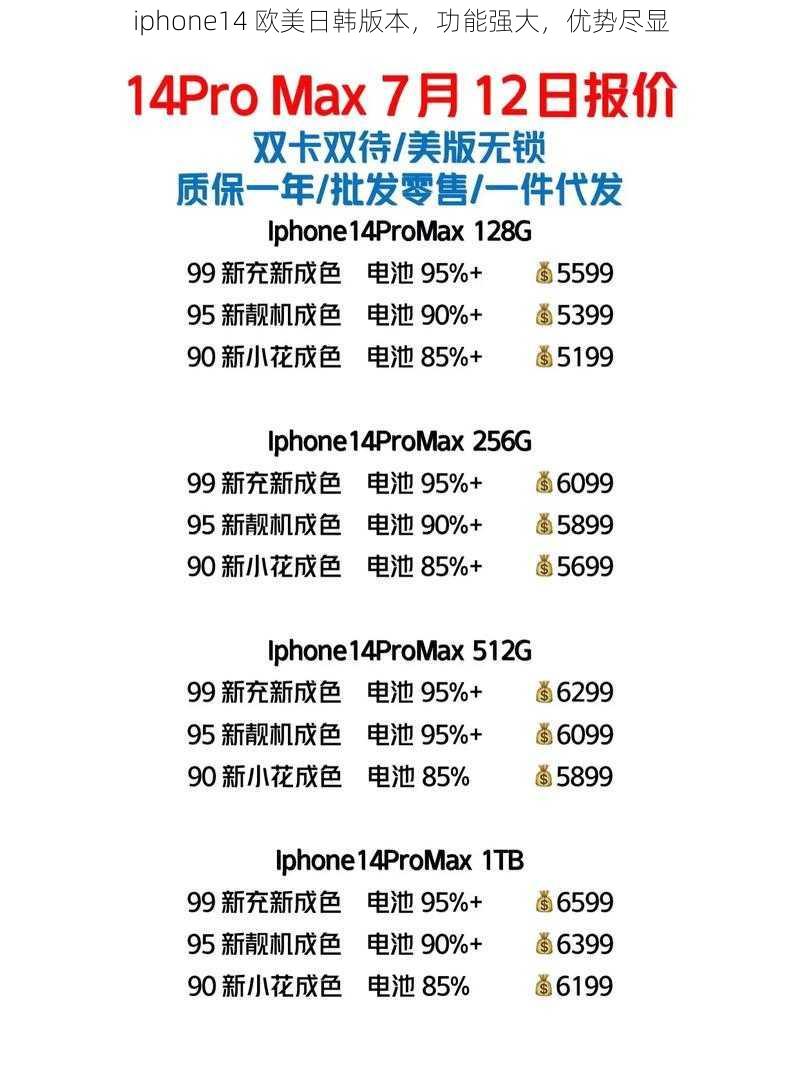 iphone14 欧美日韩版本，功能强大，优势尽显