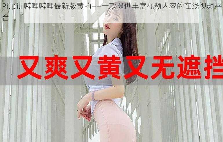 Pilipili 噼哩噼哩最新版黄的——一款提供丰富视频内容的在线视频平台