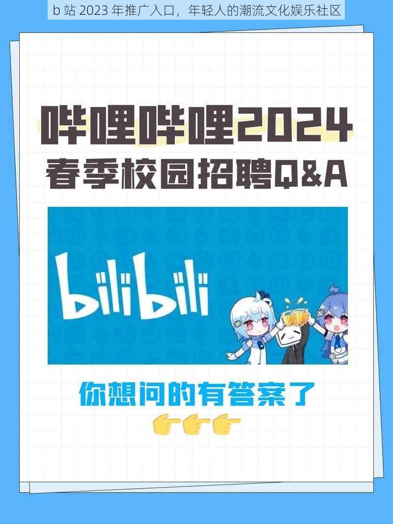 b 站 2023 年推广入口，年轻人的潮流文化娱乐社区