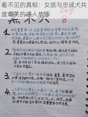 看不见的真相：女孩与忠诚犬共度难关的感人故事