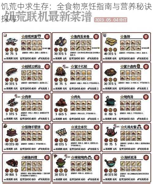 饥荒中求生存：全食物烹饪指南与营养秘诀探寻