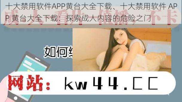 十大禁用软件APP黄台大全下载、十大禁用软件 APP 黄台大全下载：探索成人内容的危险之门