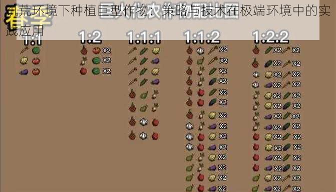 饥荒环境下种植巨型作物：策略与技术在极端环境中的实践应用