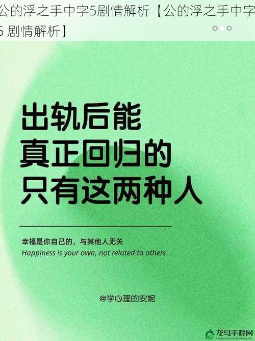 公的浮之手中字5剧情解析【公的浮之手中字 5 剧情解析】