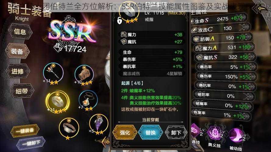 苍之骑士团伯特兰全方位解析：SSR伯特兰技能属性图鉴及实战表现探讨