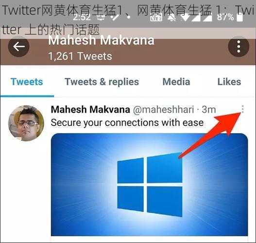 Twitter网黄体育生猛1、网黄体育生猛 1：Twitter 上的热门话题