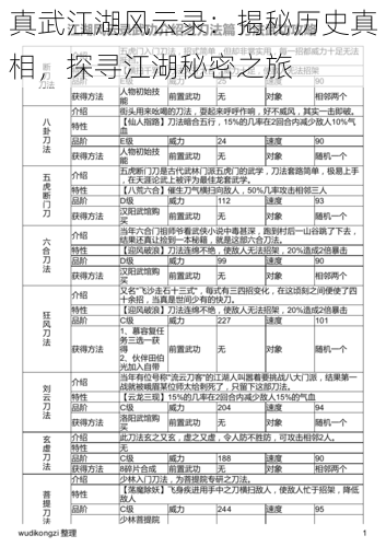 真武江湖风云录：揭秘历史真相，探寻江湖秘密之旅