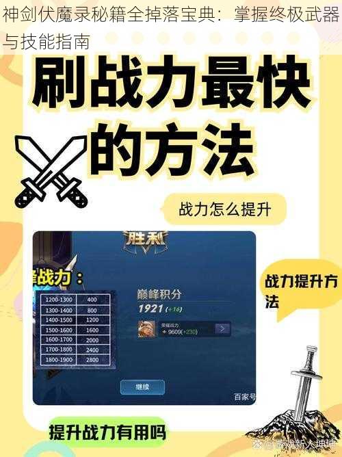 神剑伏魔录秘籍全掉落宝典：掌握终极武器与技能指南