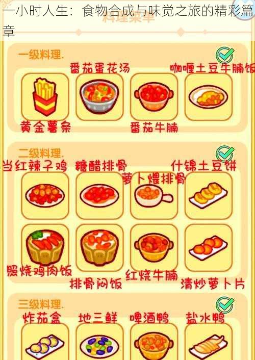 一小时人生:食物合成与味觉之旅的精彩篇章